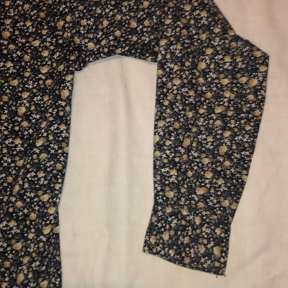 Laura Ashley Floral Long-Sleeved ButtonDown Blouse - Picture 8 of 10